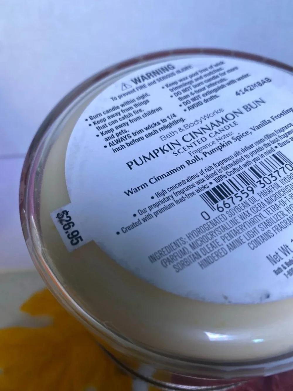 “Pumpkin Cinnamon Bun” & “Radiant Red Maple” BBW  3 Wick Candles- NOT NEW